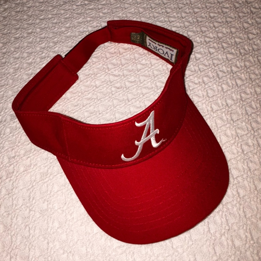 University of Alabama Crimson visor white A logo golf sports